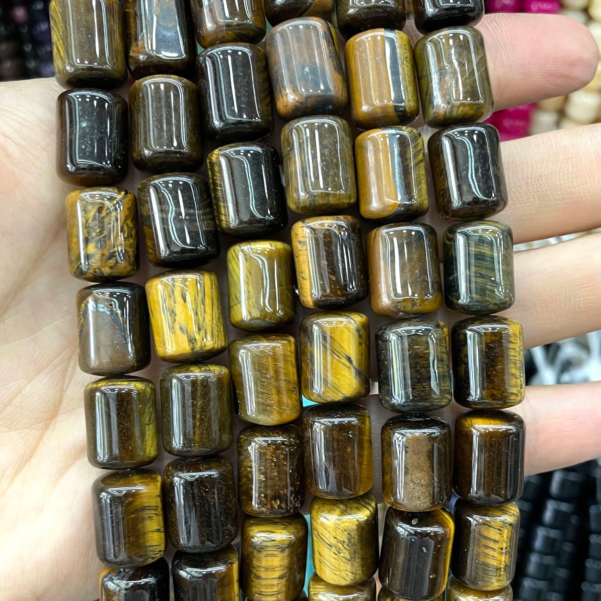 Бусины-разделители Tiger eye