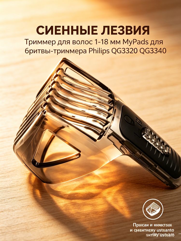 Триммер для волос 1-18 мм MyPads для бритвы-триммера P hilips QG3320 QG3340