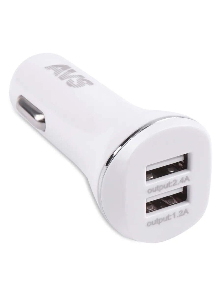 Зарядное устройство 12/24 В 2 USB 2, 4 А UC-322 белое, арт. A78020S