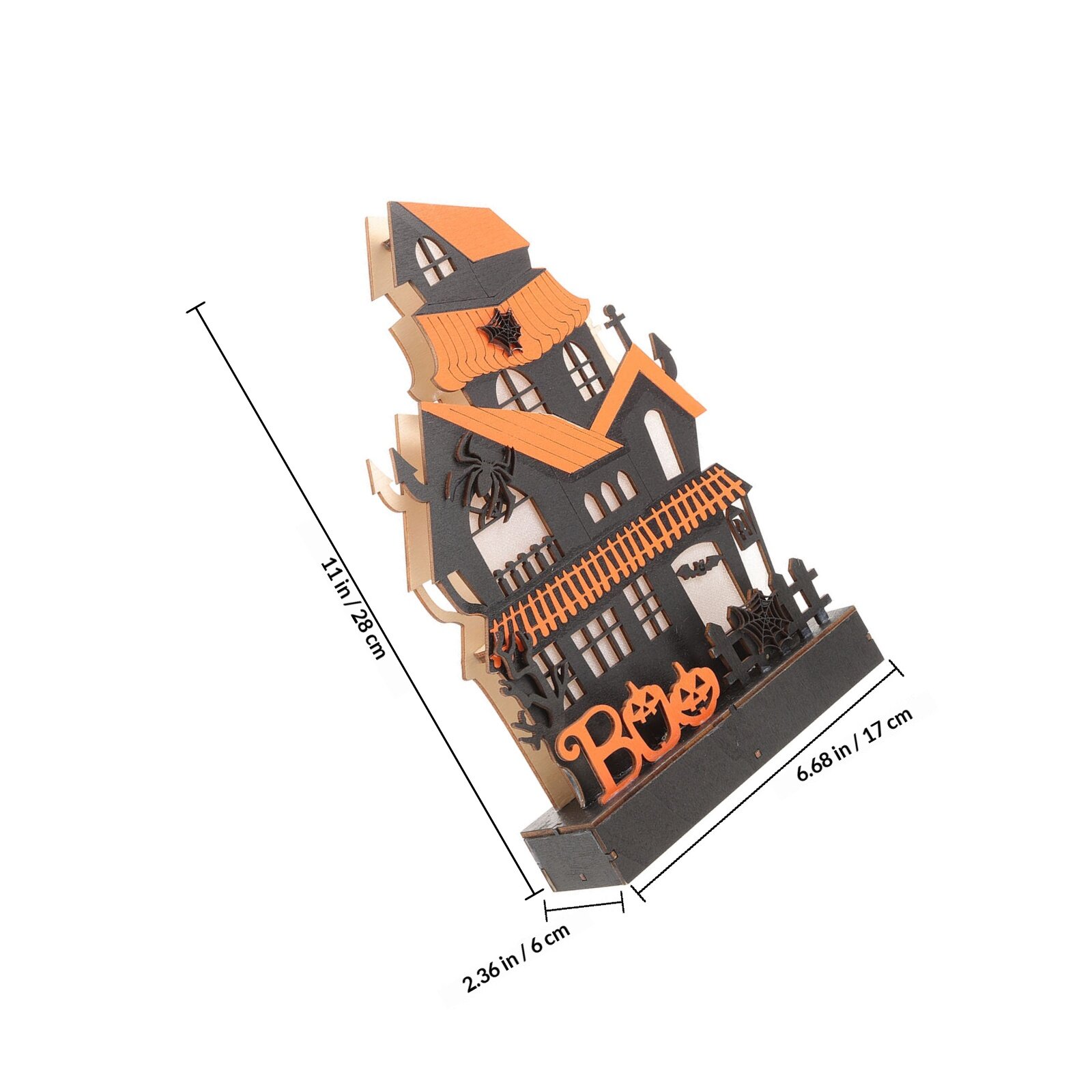 ДекорHaunted House Для Halloween 1 Шт Изделие Из Высококачественных Материалов С Подсветкой 28 00X17 00X6 00Cm