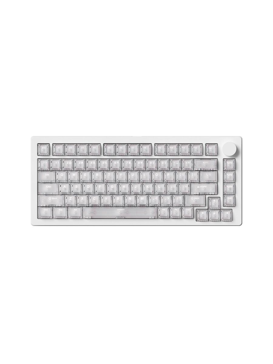 MonsGeek Игровая клавиатура беспроводная M1 V5 HE 32K, (AstroAim Magnetic), Английская раскладка, белый, прозрачный--SD926