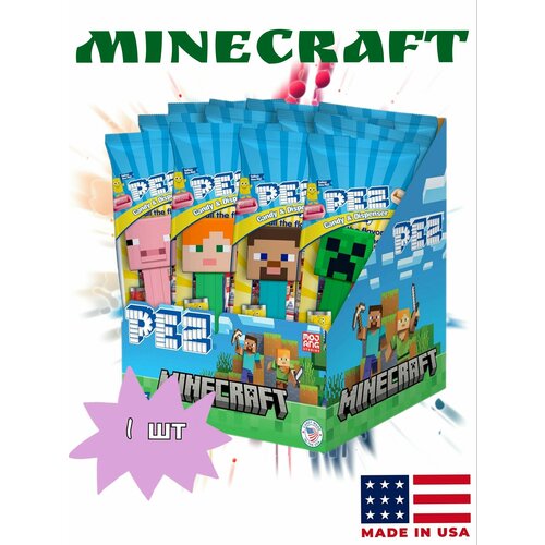 фото Pez дозатор с леденцами minecraft 1шт