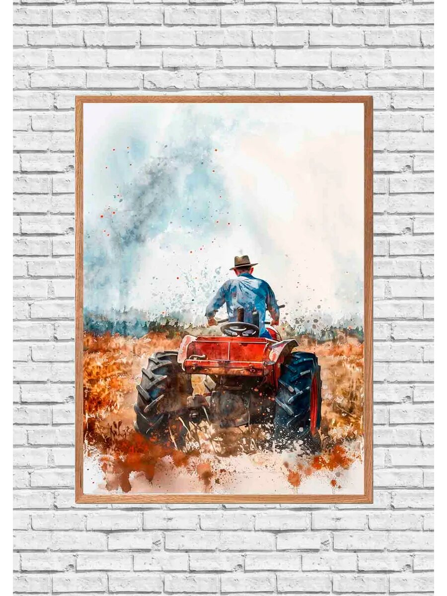 Фермер по разведению угрей 1, Плакат 30x42см