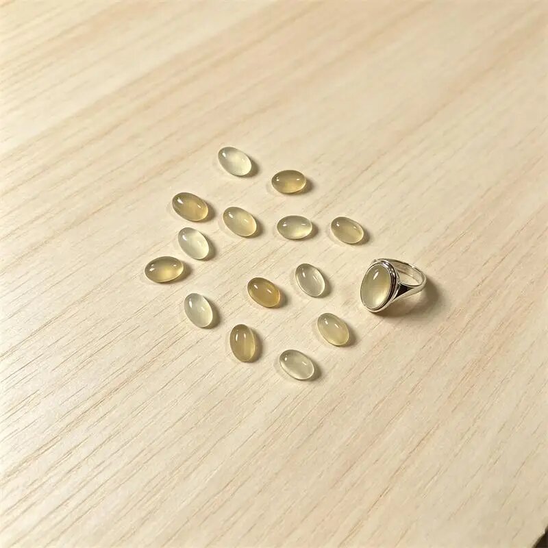 5 шт. Серые агатовые овальные кабошоны 3x5-4x6 мм без отверстий для кулонов и ожерелий 3x5mm