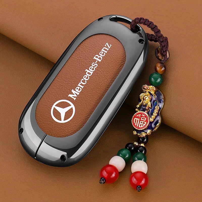 Ключевой брелок Mercedes-Benz D-стиль металлический чехол, охристый с термочувствительным панголином