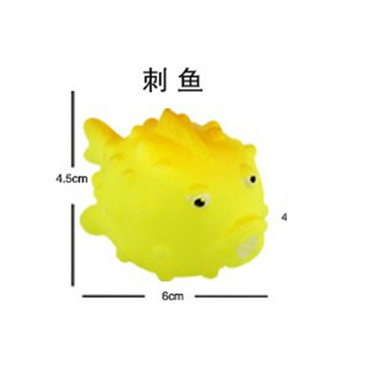 Желтая рыбка - резиновая игрушка для купания младенцев