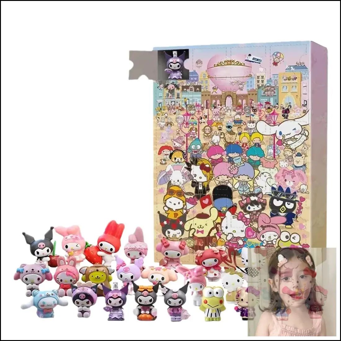 Адвент-календарь Hello Kitty для девочек, праздничный календарь с сюрпризами, рождественский подарок