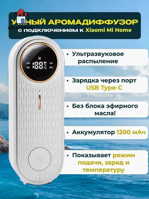 Ароматизатор для дома умный автоматический аромадиффузор Smart Aroma Diffuser JD01 с подключением в приложении Xiaomi Mi Home.