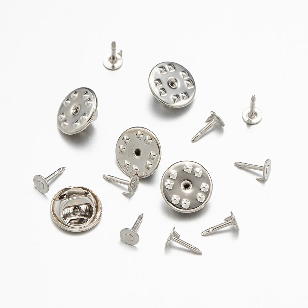 Застежки для брошей, металл, Rhodium, 50 шт.