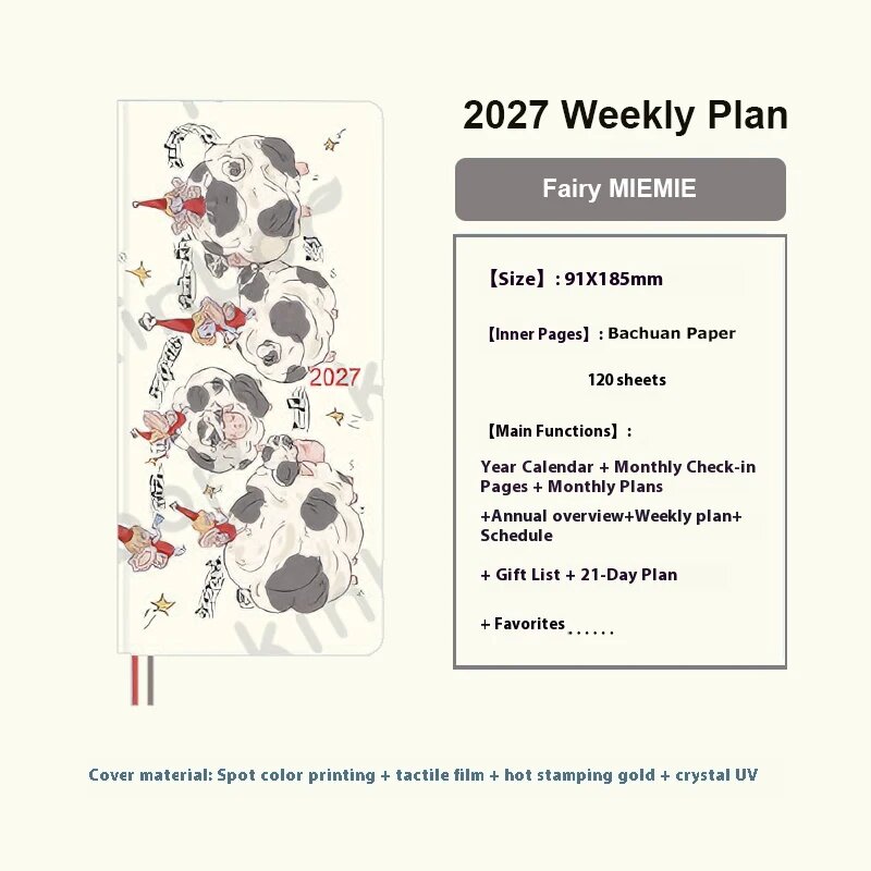 Планировщик Kinbor 2027 2027Weeks MIEMIE