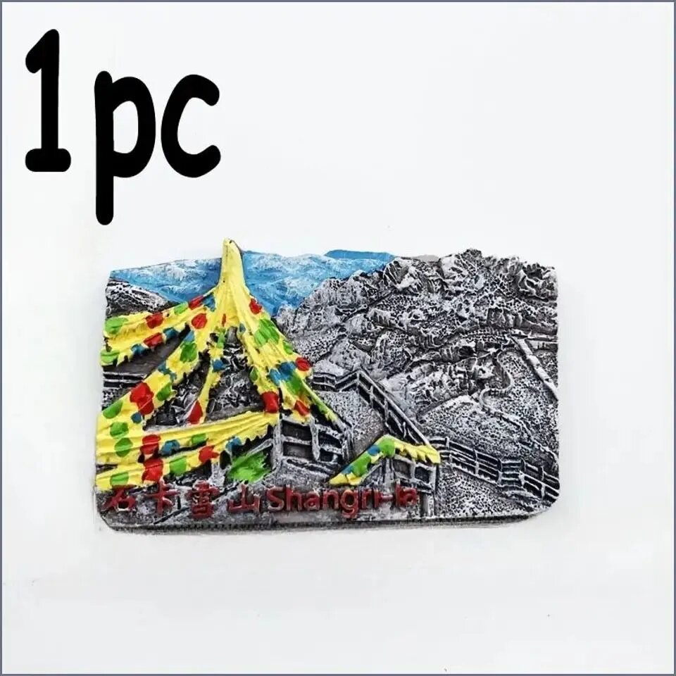 1 шт Shika Snow Mountain декоративный магнит, подходящий для использования в качестве холодильника наклейки