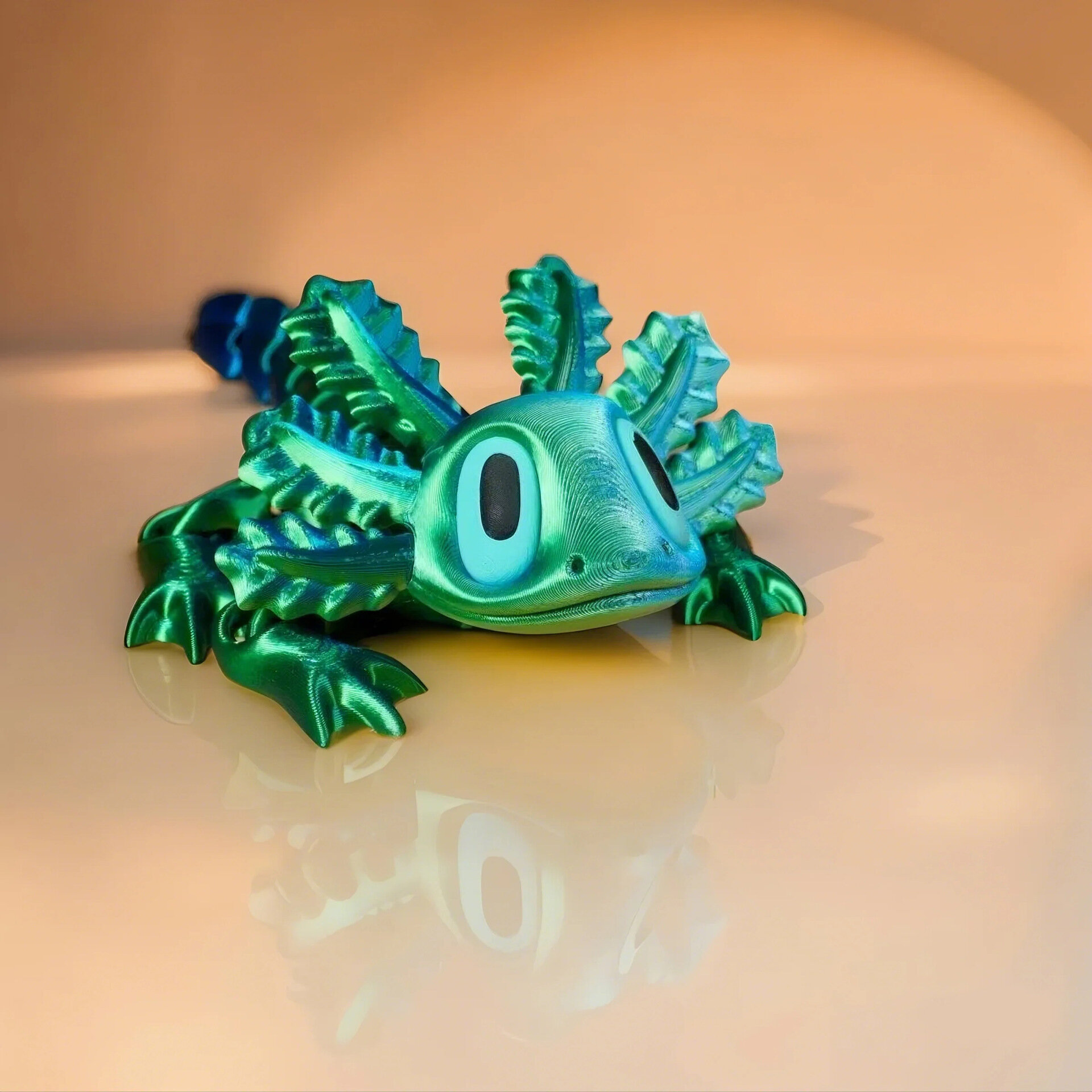 3D-печатная мини-игрушка-сальамандра с реалистичными глазами и подвижными суставами, красивая, подвижная, подарок, настольное украшение.