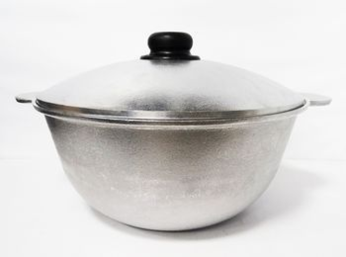 Казан Алита 15600 с крышкой, алюминий, 5л / посуда для всех видов плит
