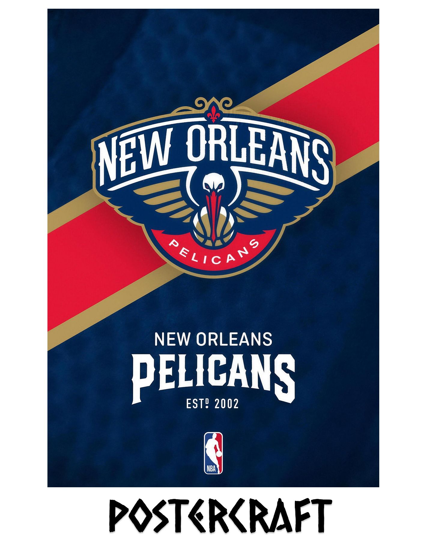 Постер Баскетбол "New Orleans Pelicans" (Команды НБА / NBA), А3, глянцевый, 42х29.7см