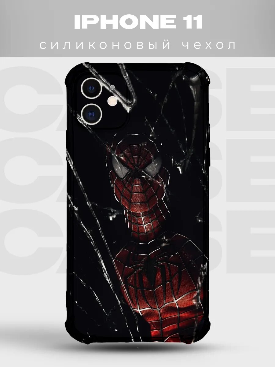 Чехол на iPhone 11 Человек-паук комикс spider man марвел