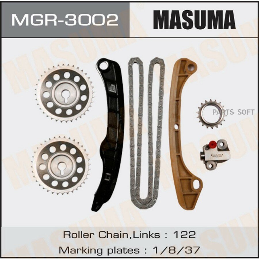 Комплект цепи ГРМ Mitsubishi Lancer (CY) 07-, Colt 04- (3A91, 4A90, 4A91) Masuma MASUMA MGR3002 | цена за 1 шт