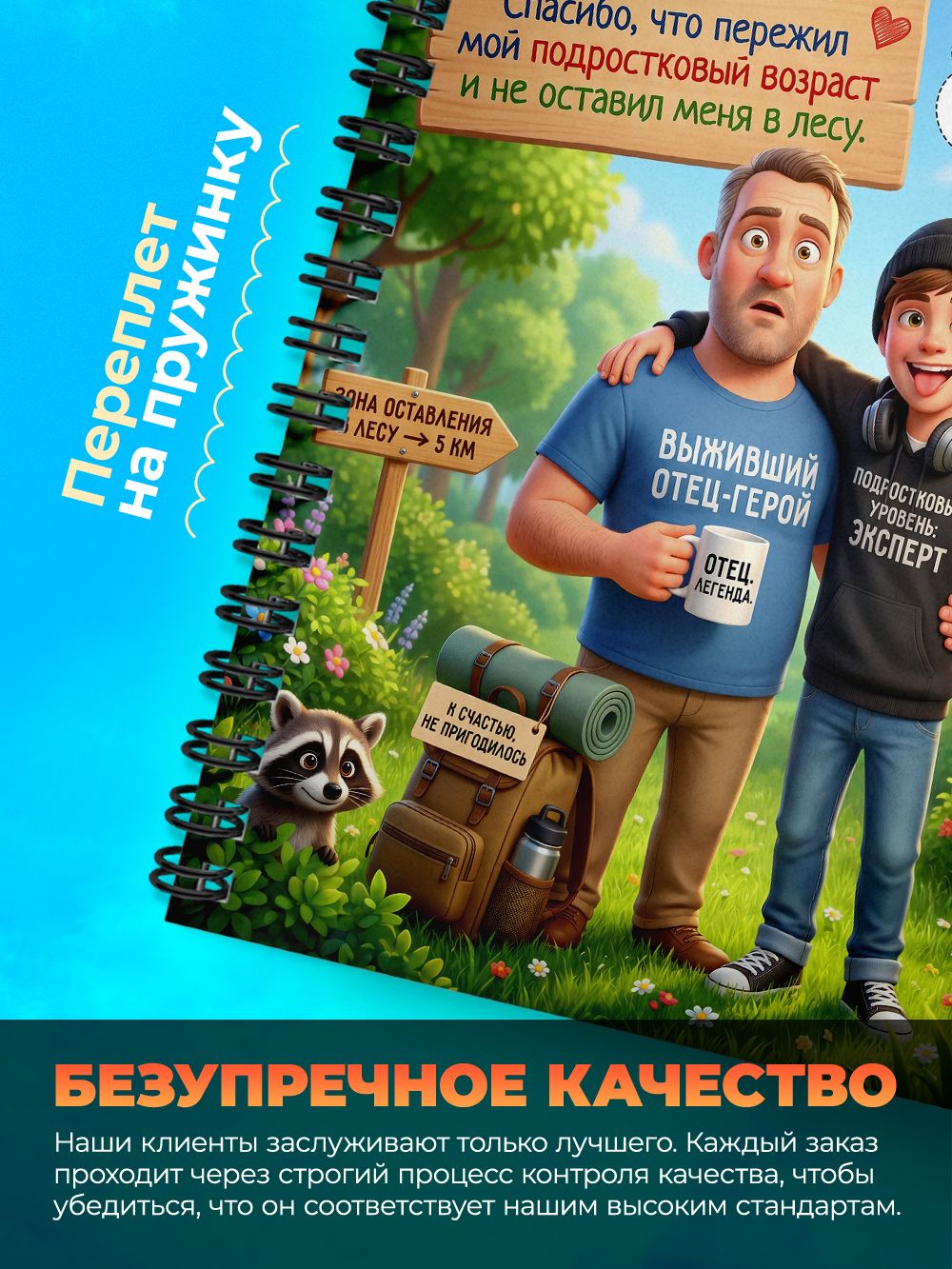 Тетрадь - Скетчбук А5 - День Отца — фото 1