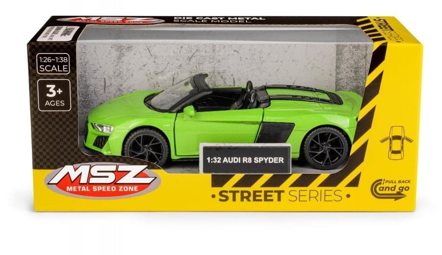 Игрушечная машинка Daffi MSZ Audi R8 Spyder, зеленый, 1:32