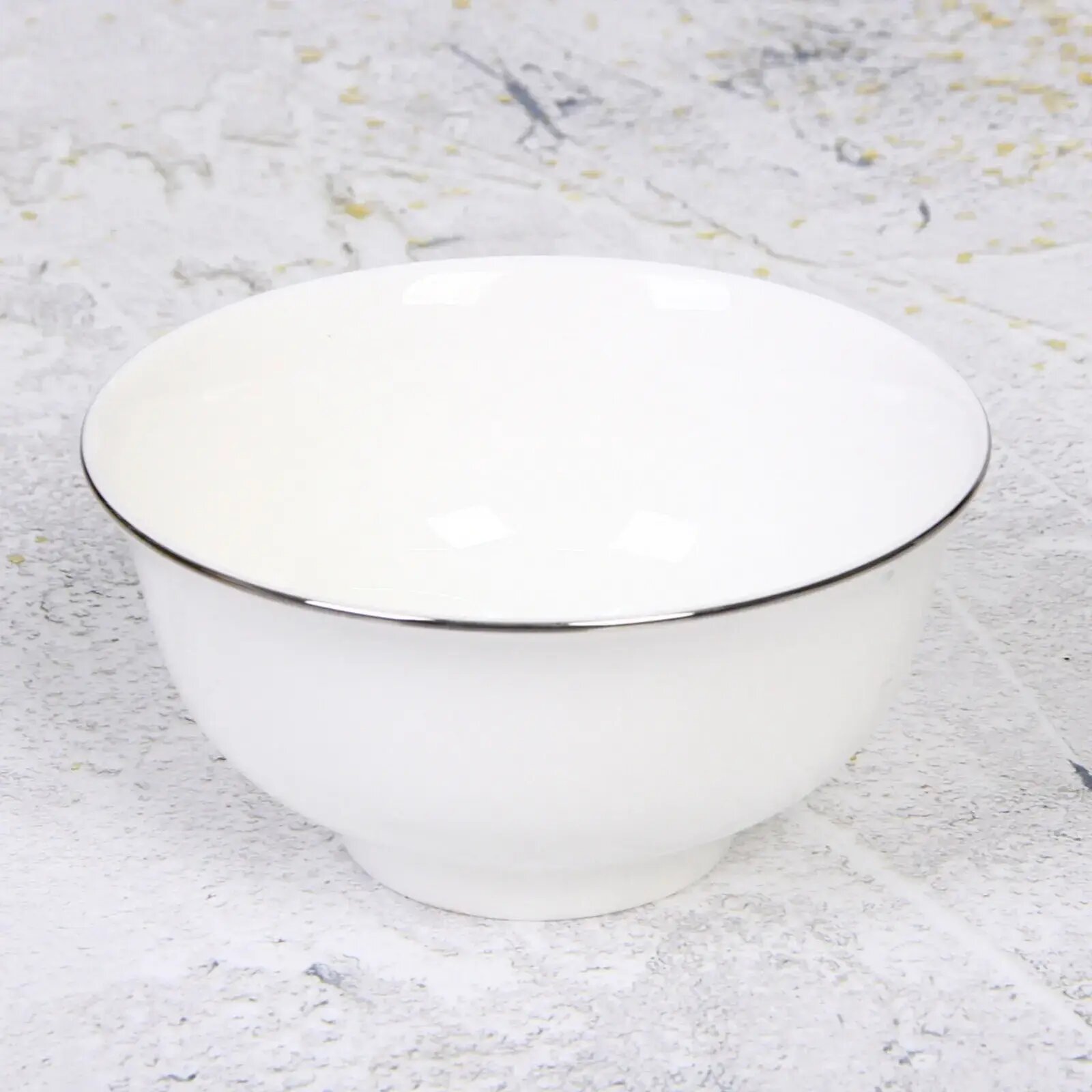 Салатник фарфоровый «White magic Silver», 13х6,5см, стильный и качественный