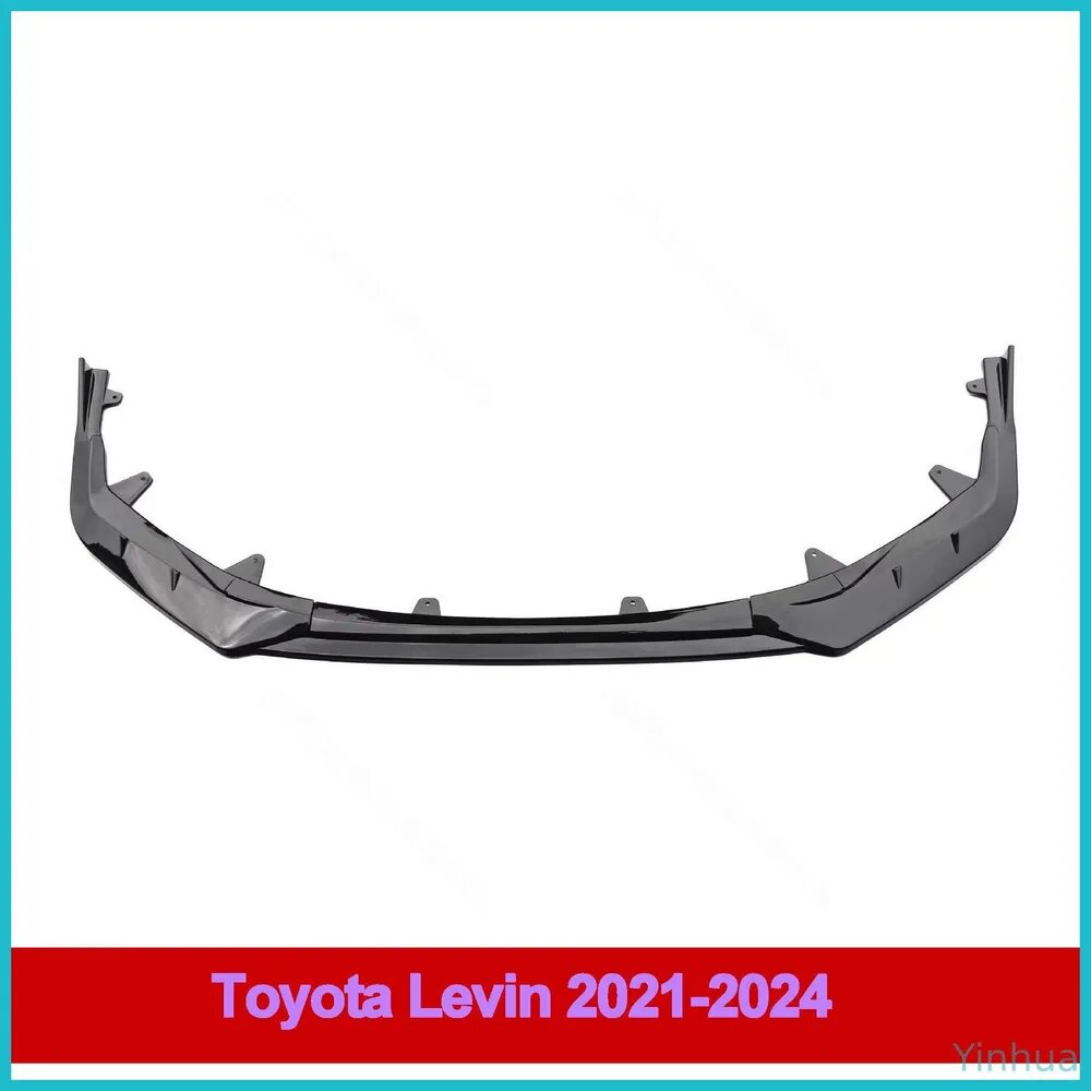 Спойлер для Toyota Levin 2021-2024, передний, черный, 3 шт. высокопрочный
