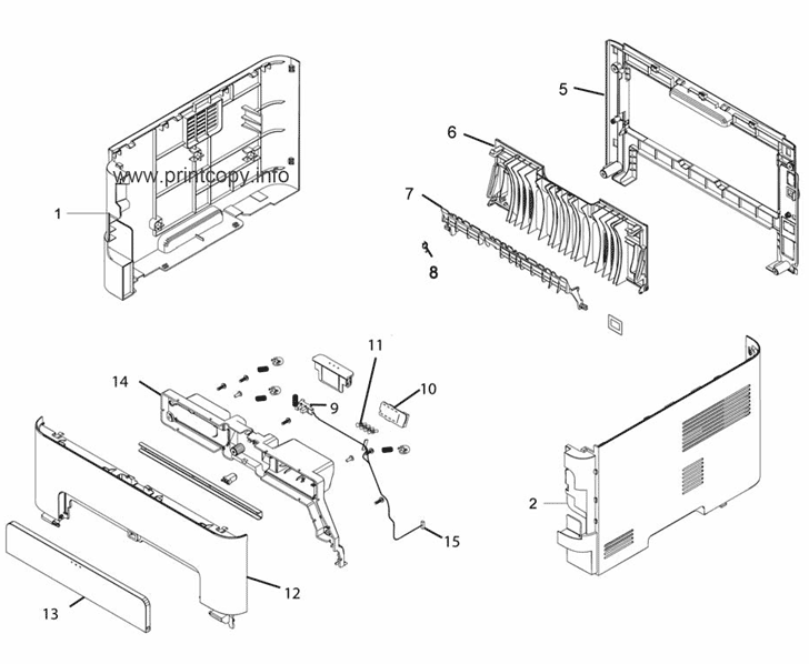 Задняя крышка 002N03172 для Xerox Phaser 3052/ 3260/ WC 3215/ 3225/ B210
