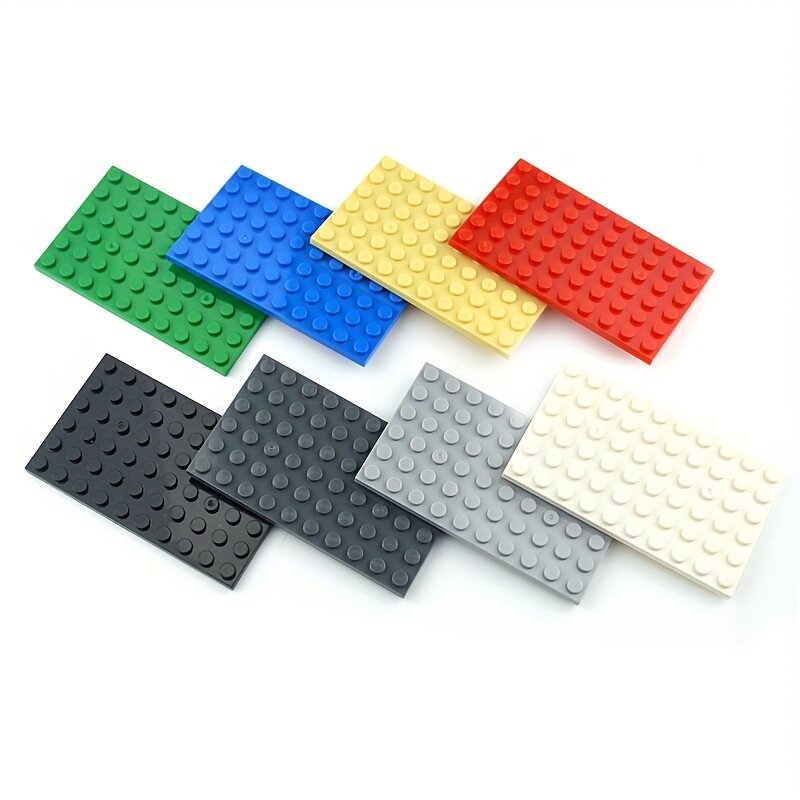 Двусторонние базовые пластины для конструктора, тонкие детали 6x10 из АБС-пластика, 10 шт, зелёный цвет