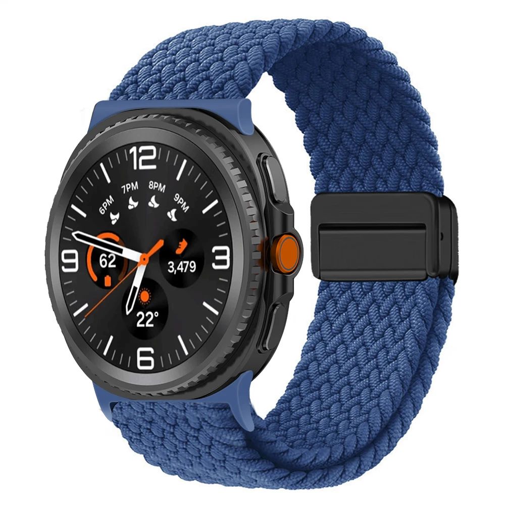 Магнитный ремешок из нейлона для Samsung Galaxy Watch 8/8 Classic с петлей 40 мм, 44 мм, 46 мм, браслет для смарт-часов Galaxy Smart Watch умные часы нейлоновый браслет