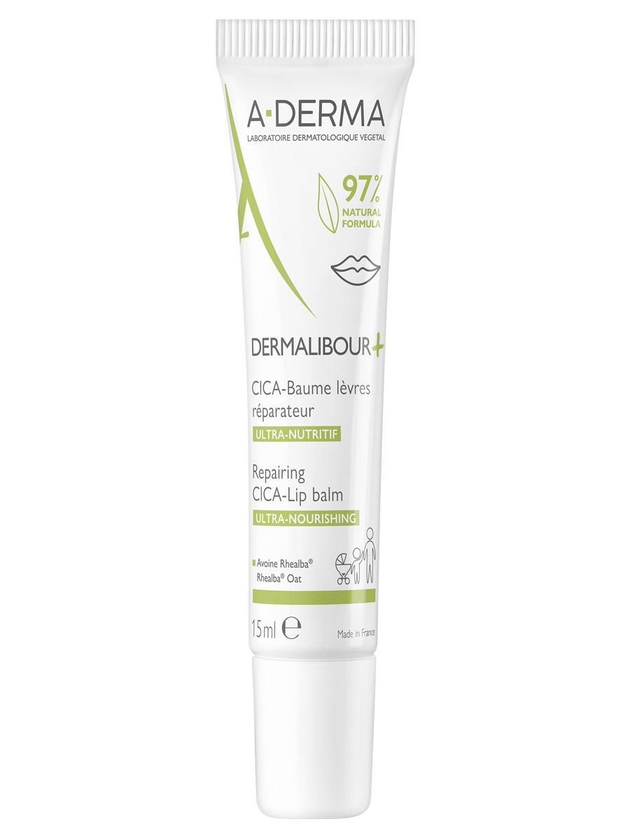 A-DERMA DERMALIBOUR+ Восстанавливающий бальзам для губ, А-Дерма Дермалибур+ 15 мл