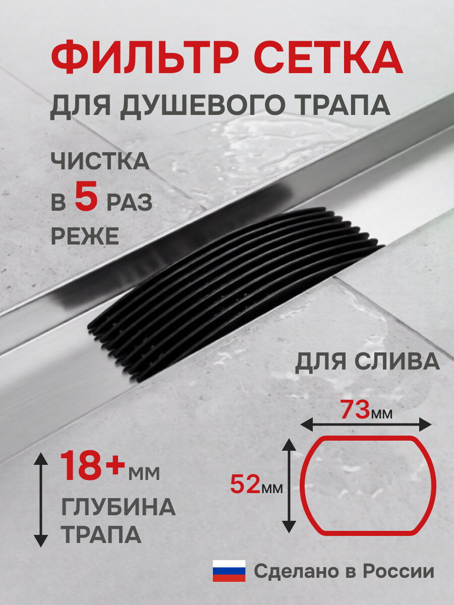 Фильтр сетка для трапа от волос и засоров