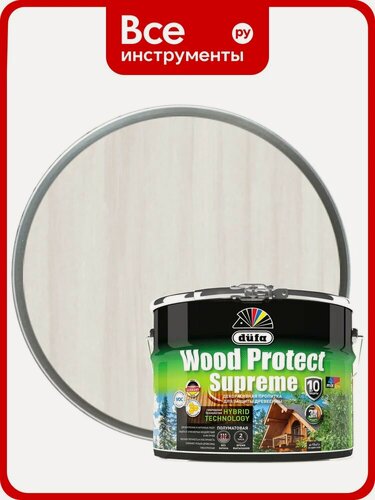Изображение товара Пропитка Dufa Wood Protect Supreme МП00-008386, атмосферостойкая, без запаха, 9 л