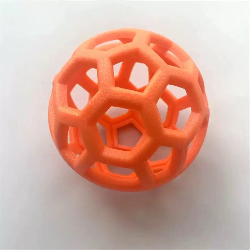 Резиновая игрушечная мяч - Оранжевый, 6,5 см, без колокольчика