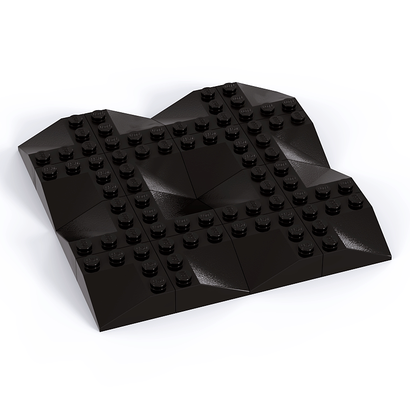 LEGO 3x3 внутренний угловой склонный кирпич черный 16 штук для построек