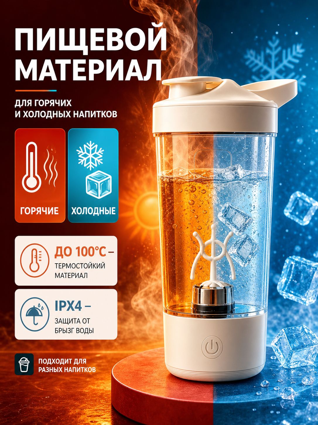 Шейкер спортивный, 450 мл