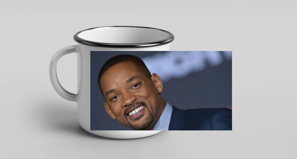 Кружка металлическая эмалированная Уилл Смит, Will Smith №9