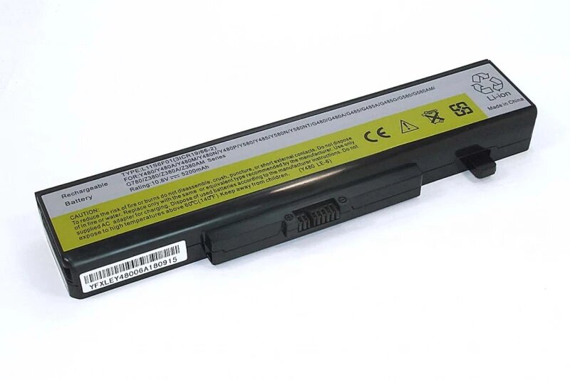 Аккумуляторная батарея для ноутбука Lenovo Ideapad Y480, V480 (L11S6F01) 5200mAh OEM черная