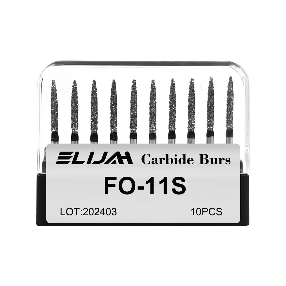 ELIJAH Карбидные боры FO-11S, 10 шт.