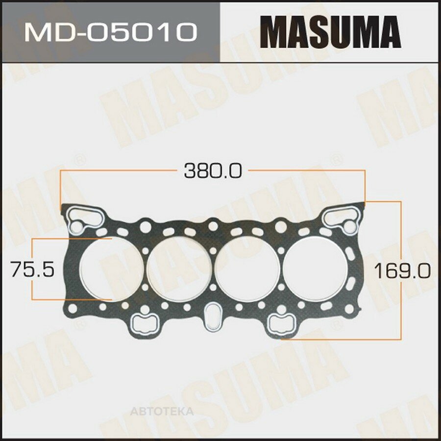 Прокладка Головки блока MASUMA D15B (графит-эластомер) Толщина 160 мм (1/10) MASUMA MD05010