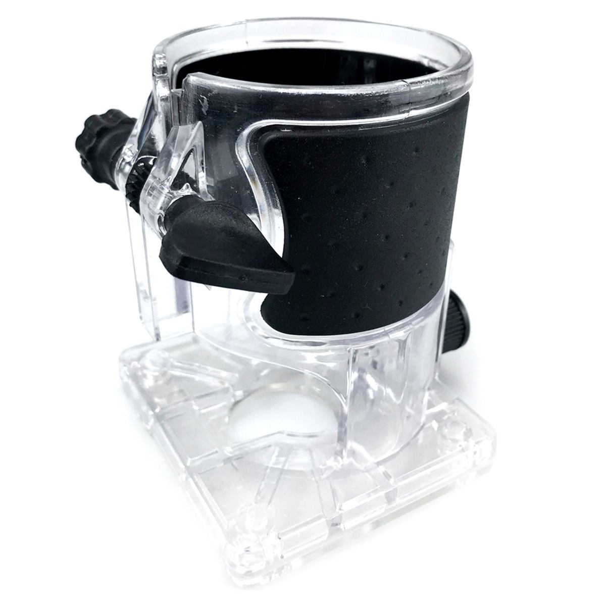 Защитный прозрачный кожух для фрезерной базы "MJ-T", регулируемый / для гравировки и столярной обработки.