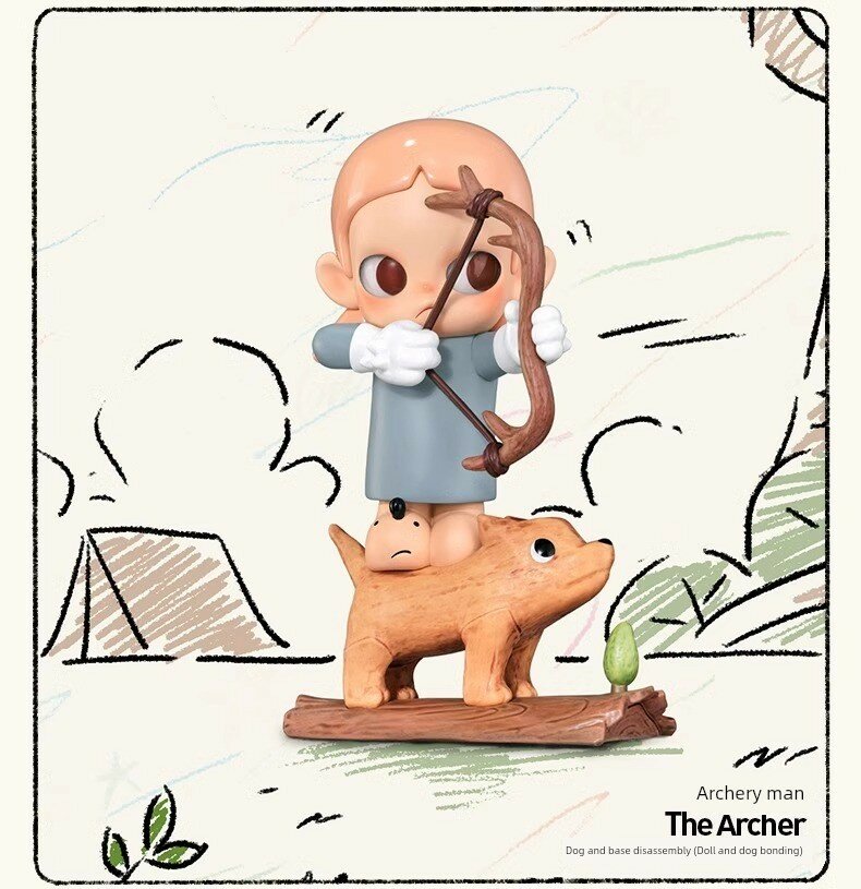 Фигурка POPMART Zsiga People Walking Along the Line Blind Box Коллекционная игрушка "The Archer" Неразорван