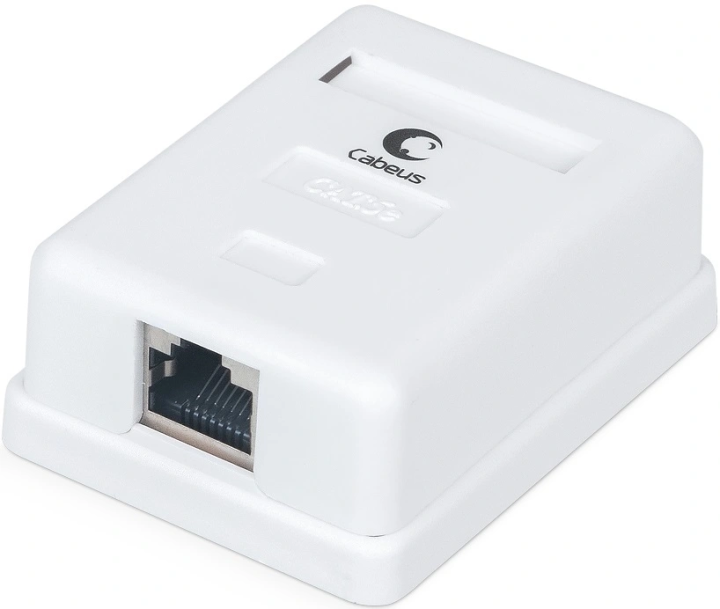 WS-8P8C-Cat.5e-SH-1 Розетка Cabeus компьютерная RJ-45(8P8C), категория 5e, экранированная, одинарная, внешняя, Krone t