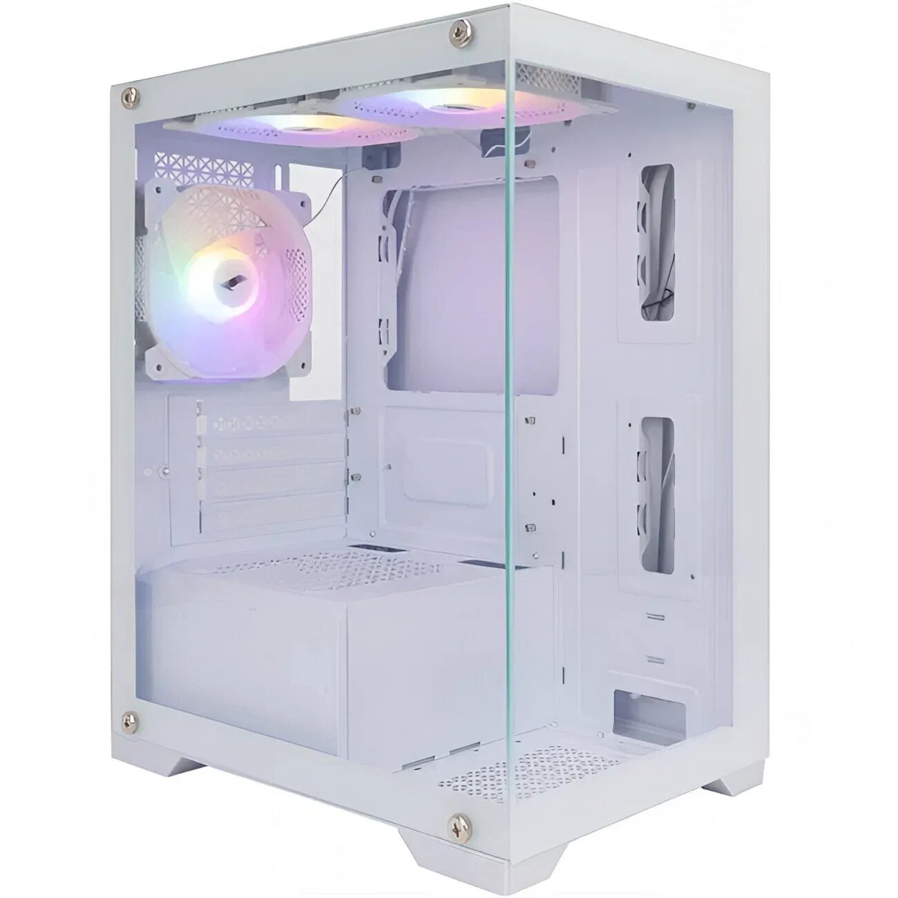 Корпус для компьютера 1stPlayer MIKU Mi2 mATX Mi2-WH-3F1-W, без БП, белый