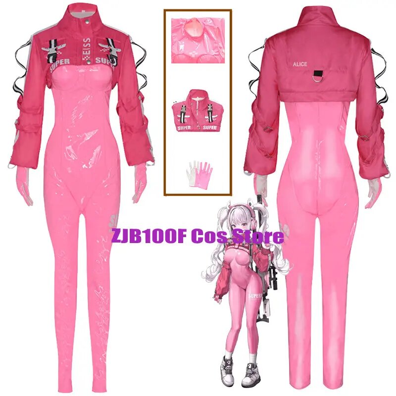 Костюм NIKKE Alice из искусственной кожи L, set