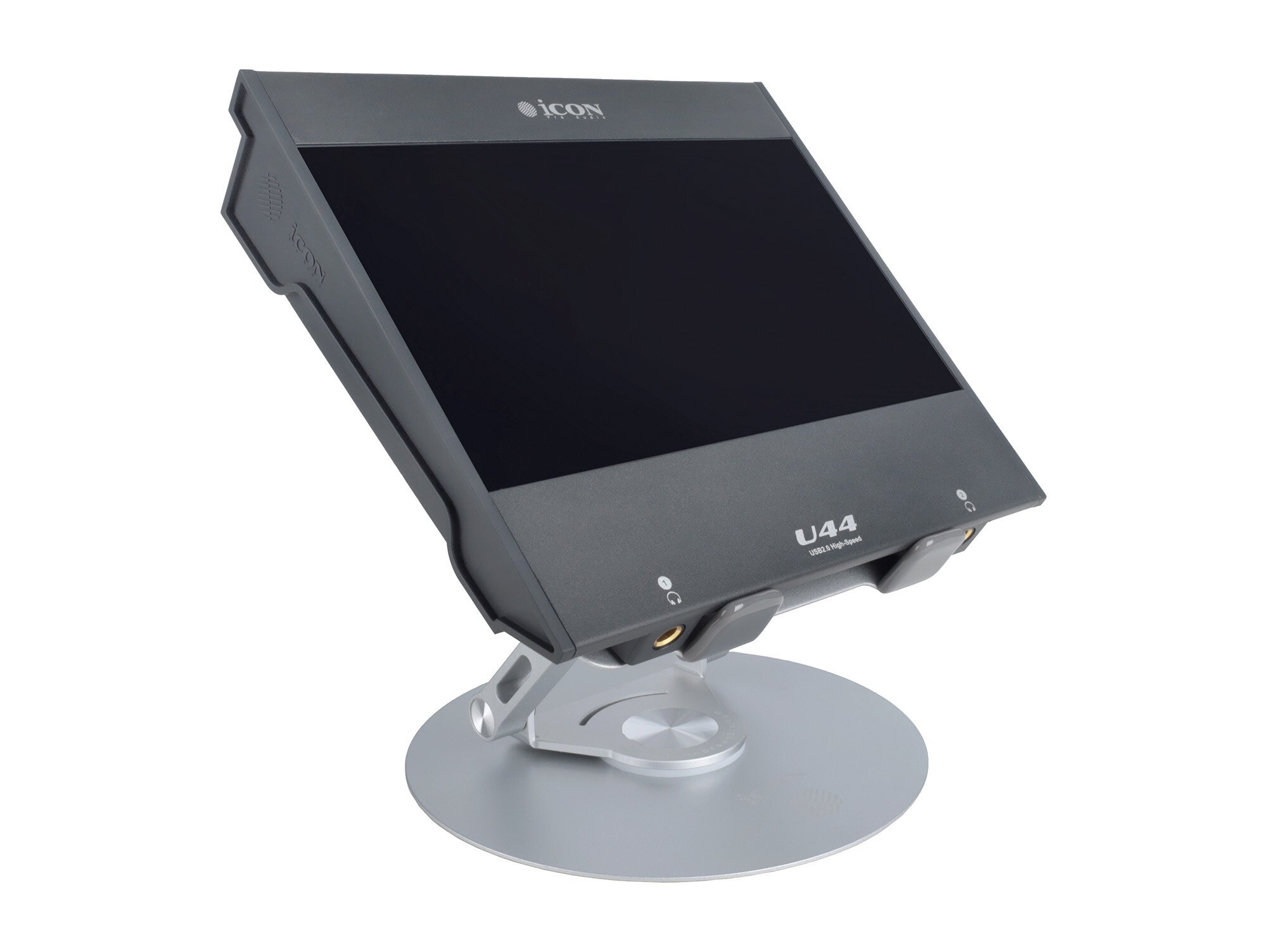 Аудиоинтерфейс [110313A2007] Icon [U44] 2х процессора ARM-M7 500M МГц, АЦП/ЦАП 24 бит/192 кГц, 7" TFT дисплей, 2x Combo XLR/TRS микр. входа, 2x 1/4" лин. входа, 2x 1/4" TRS лин. выхода, 2x 1/4" TRS для наушников, USB-C, USB-C UNI OTG, внеш. БП 230/12 В