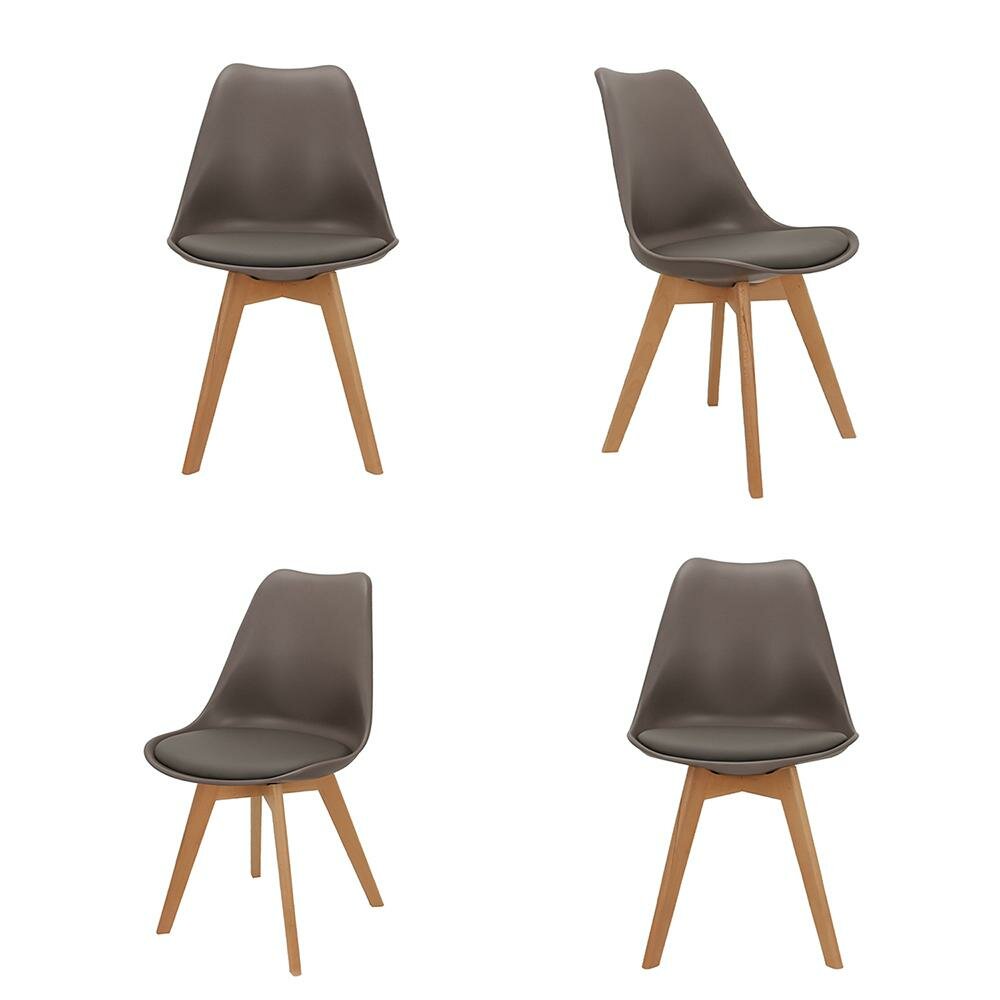 Стул Bradexhome Комплект из 4-х стульев Eames Bon латте арт. FR 0216K