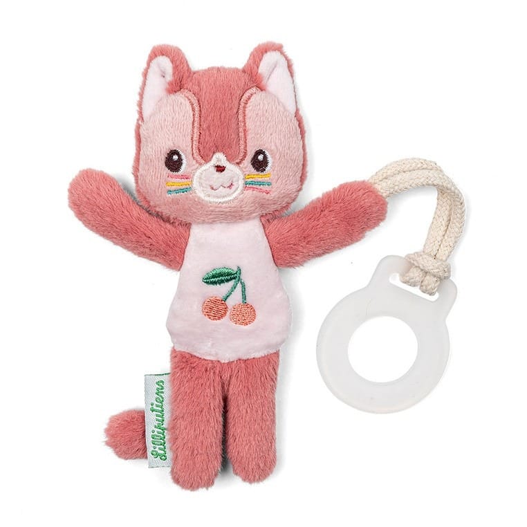 Игрушка-подвеска Lilliputiens Кошка Жанна, светящаяся в темноте, розовый