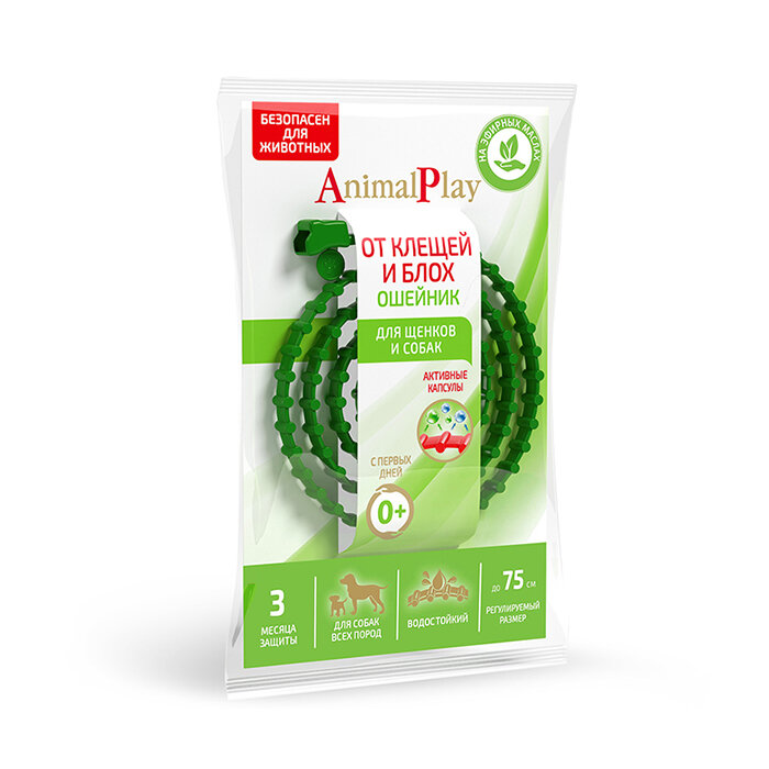 Ошейник репеллентный Animal Play для собак и щенков с первых дней, 75см — фото 1
