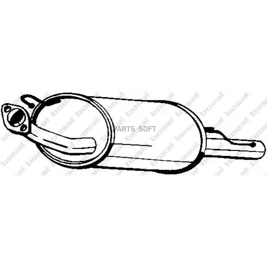 Глушитель задная часть от официального дистрибьютора, BOSAL, артикул 145341