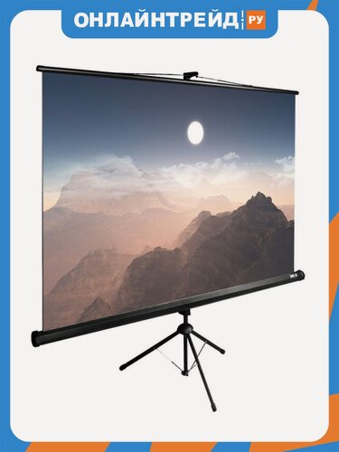 Изображение товара Экран Cactus 180x180см TriExpert CS-PSTE-180x180-BK 1:1 напольный рулонный