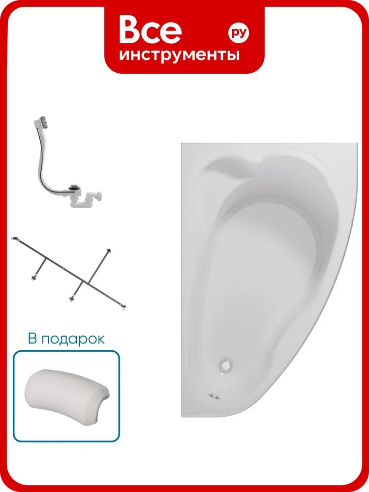 Ванна 1Marka ЛИЛ/LIL 1400x900 R, комплект Стандарт 2 П 01 lil1490п кс2+п