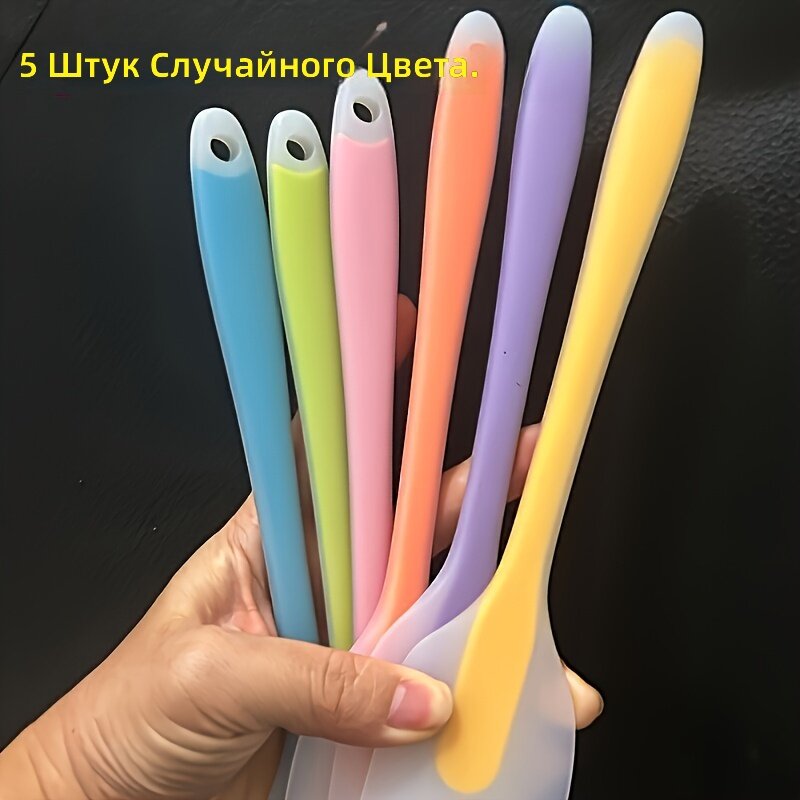 Набор силиконовых кухонных принадлежностей на 5 предметов, в случайном цвете, термостойкий и антипригарный